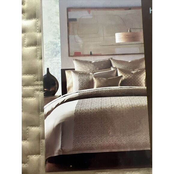 Hudson Park Collection Delancy KING Quilted Coverlet GOLD - Picture 6 of 7